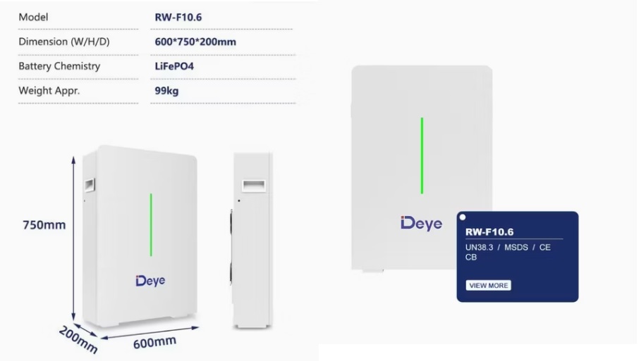 Deye 10.64kWh Energy Bank